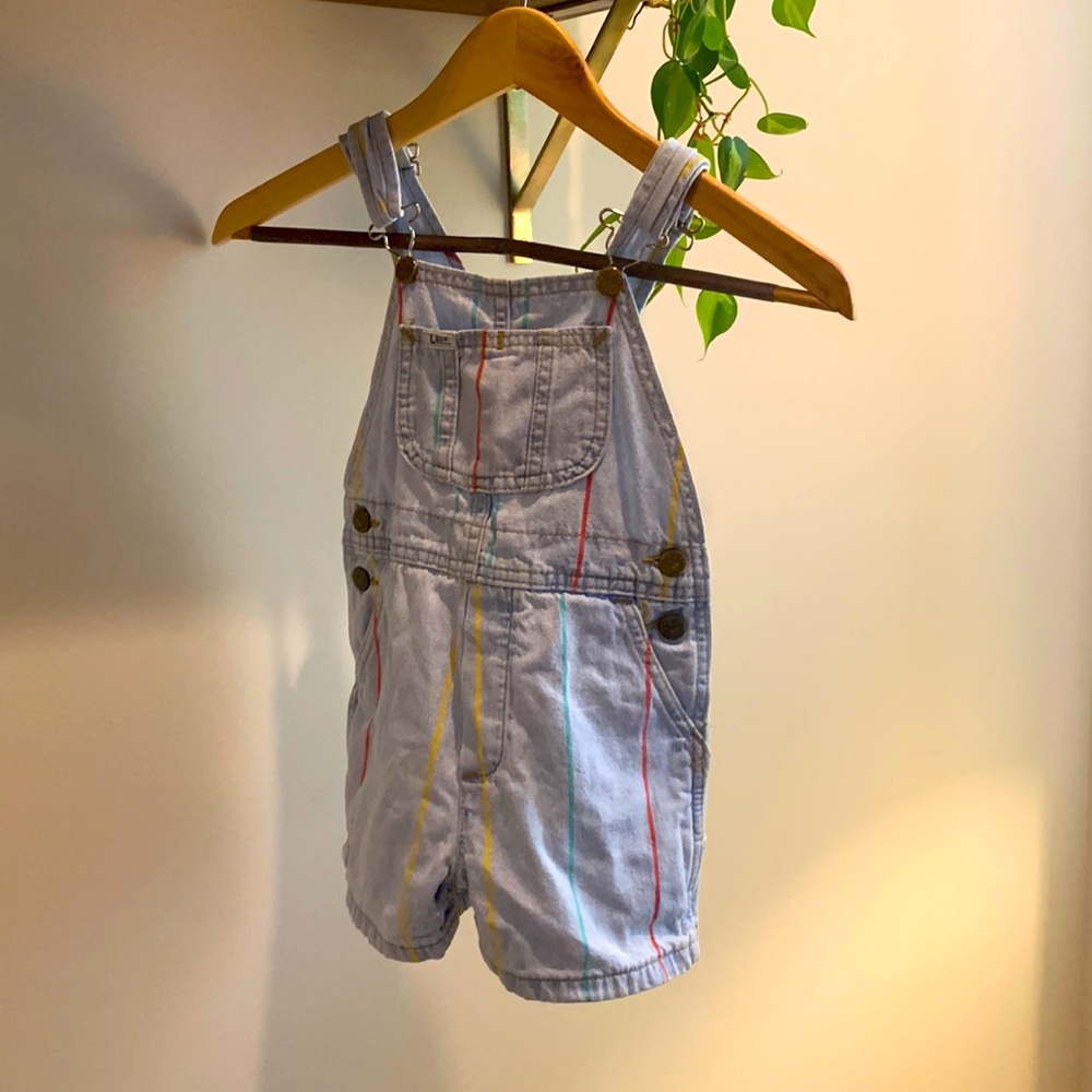 Rare vintage Lee unisex toddler denim shorttals size 4t